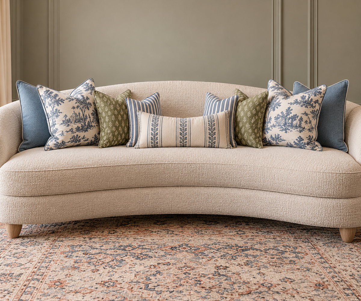 How to Decorate With Toile Pillows (So They Look Fresh, Not Fussy)
