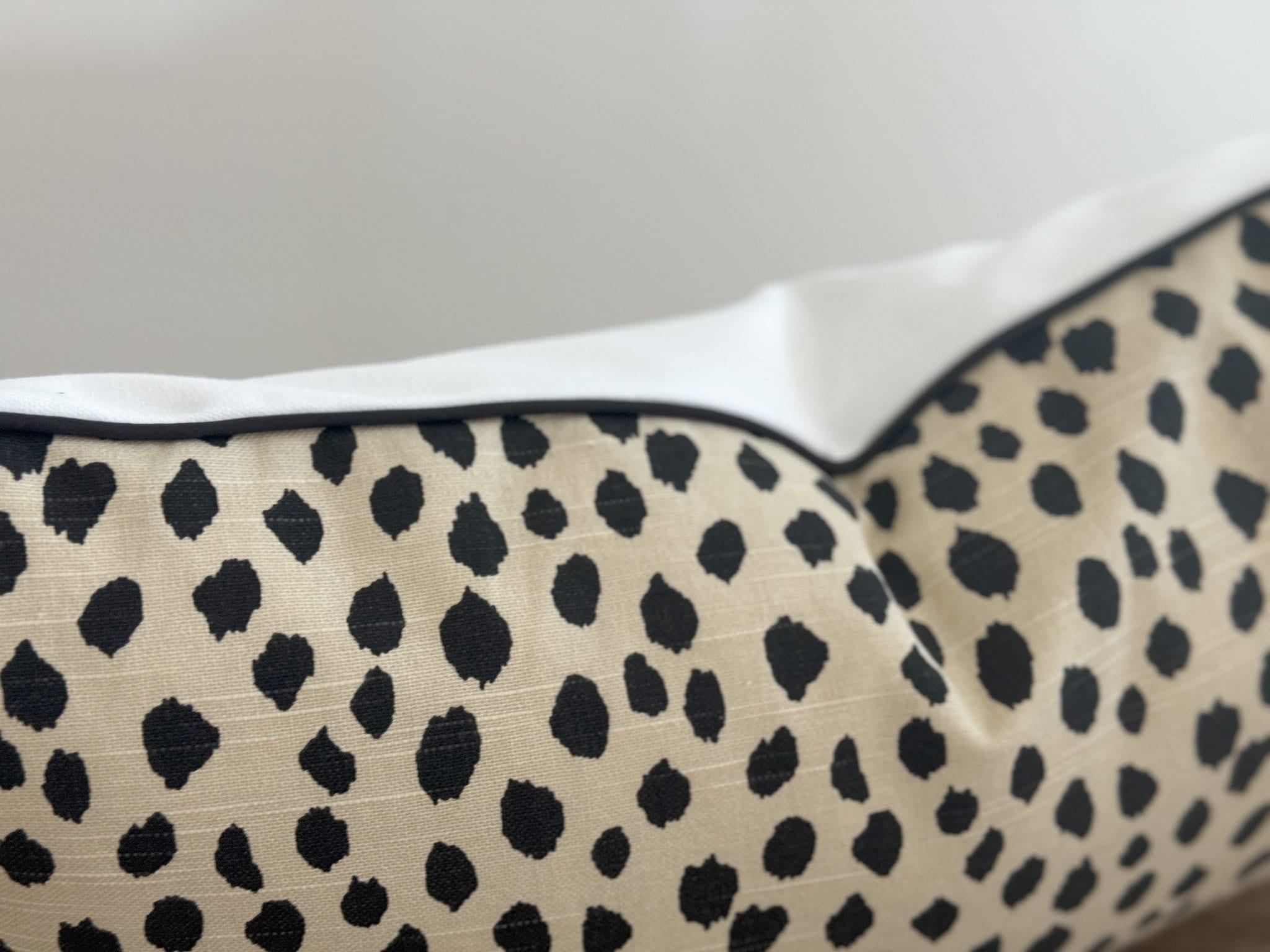 Ballard Dodie Beige Leopard Print Pillow Cover - Chinoiserie Decor