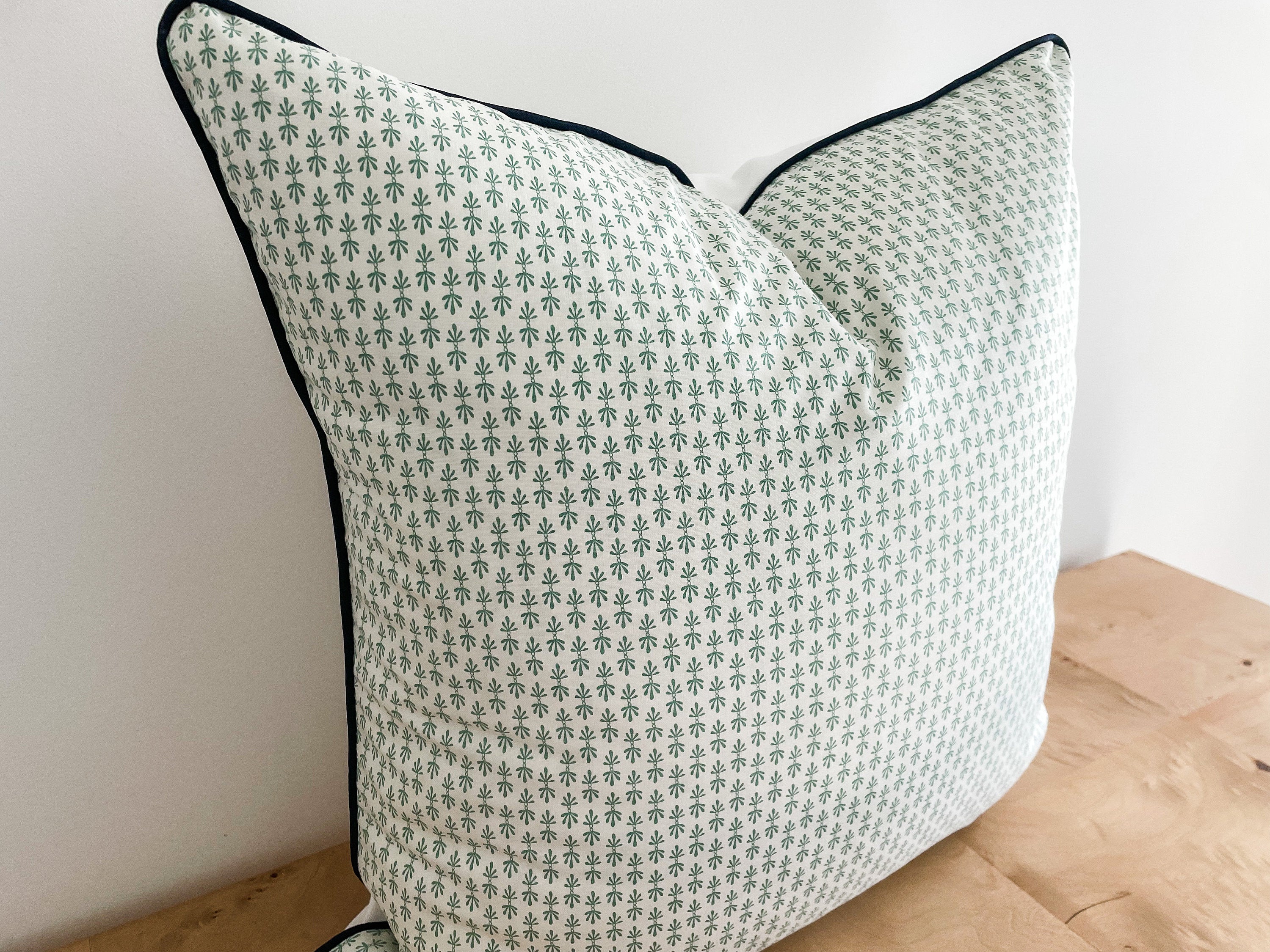 Rifle Paper Co. Petal Sage Floral Block Print Pillow Cover - Cottagecore Decor