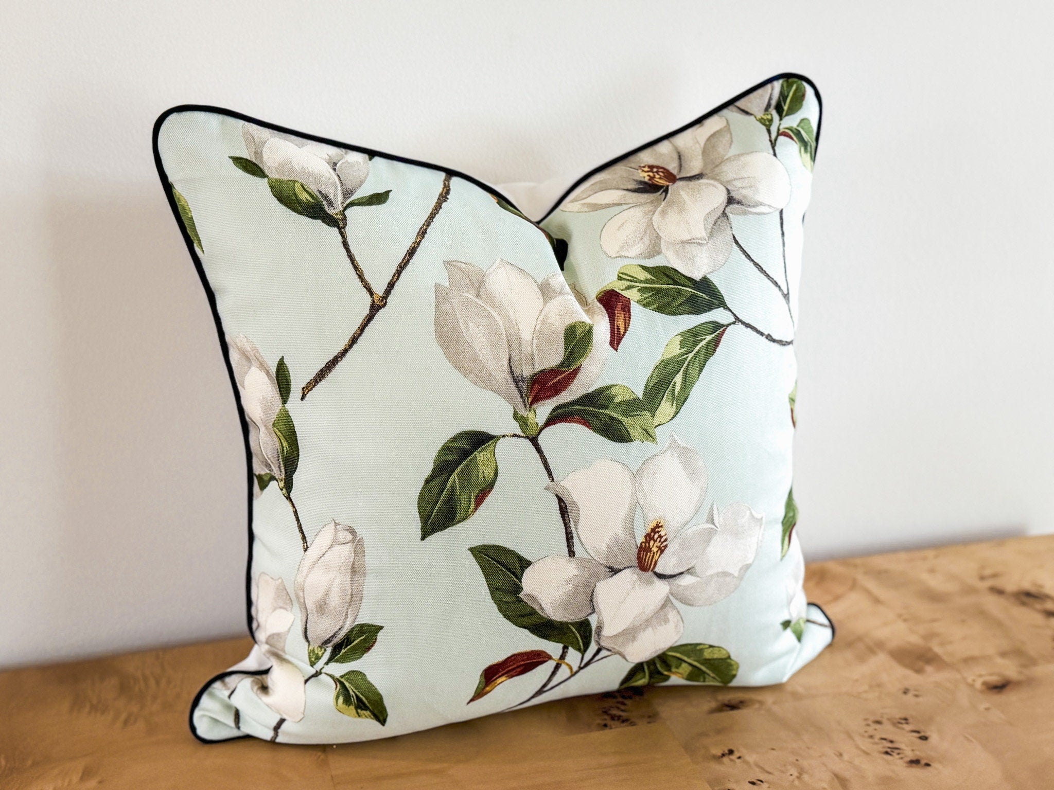 Covington Magnolia Floral Pillow Cover - Farmhouse Decor