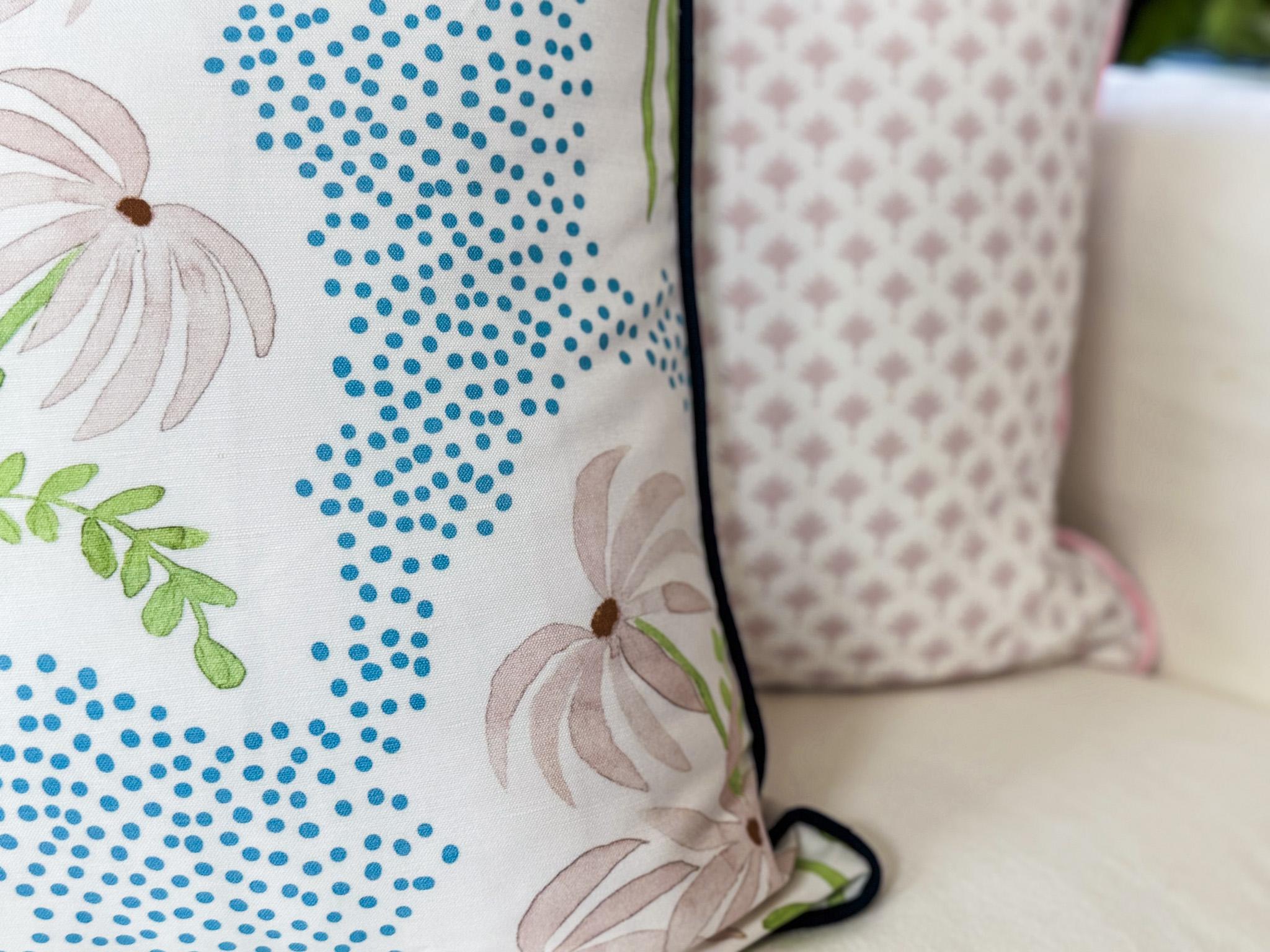 Danika Herrick Pearl's Bouquet Floral Pillow Cover - Coastal Grandmillenial Decor