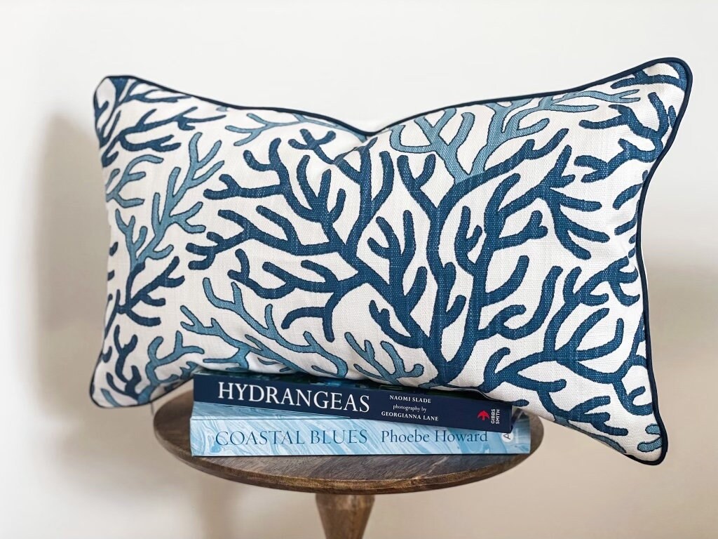 Scott Living Coral Reef Pillow Cover in VISTA - Coastal Grandmillennial Decor