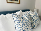 Ballard Mira Blue Leopard Print Pillow Cover - Grandmillennial Decor