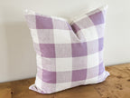 Purple Buffalo Check Gingham Pillow Cover - Grandmillennial Farmhouse Decor