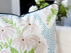 Danika Herrick Pearl's Bouquet Floral Pillow Cover - Coastal Grandmillenial Decor