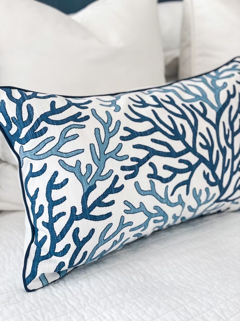 Scott Living Coral Reef Pillow Cover in VISTA - Coastal Grandmillennial Decor