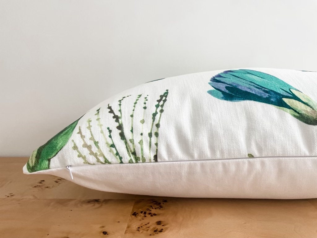 Ballard Designs Alana Blue Tropical Pillow Cover - Grandmillennial Decor
