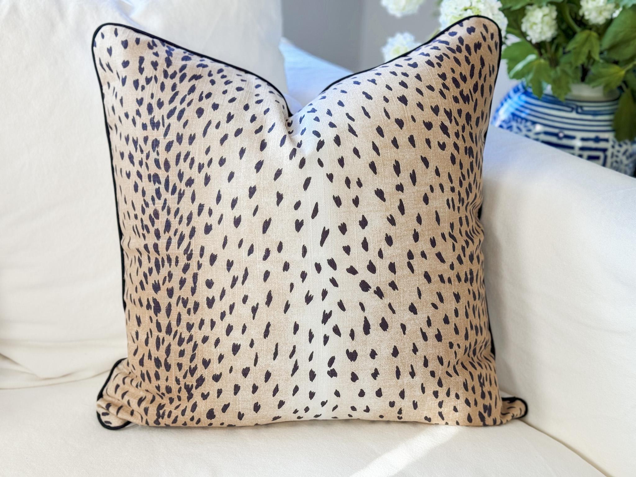 Vern Yip Antelope Black Fawn Pillow Cover - Chinoiserie Decor