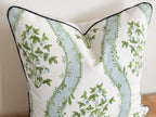 Danika Herrick Strawberry Stripe Floral Pillow Cover - Grandmillennial Decor