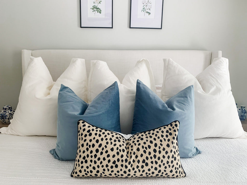 Ballard Dodie Beige Leopard Print Pillow Cover - Chinoiserie Decor
