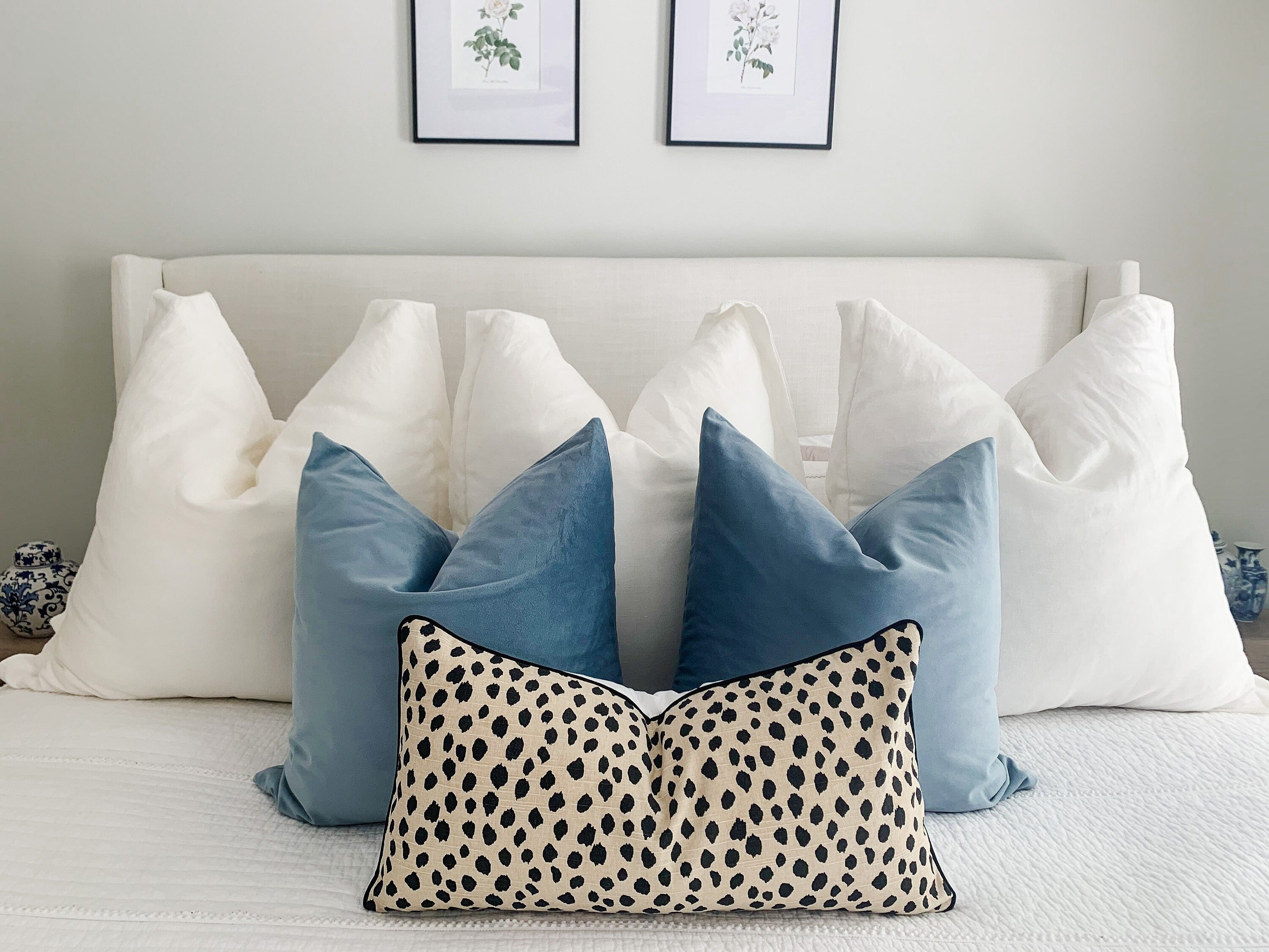 Ballard Dodie Beige Leopard Print Pillow Cover - Chinoiserie Decor