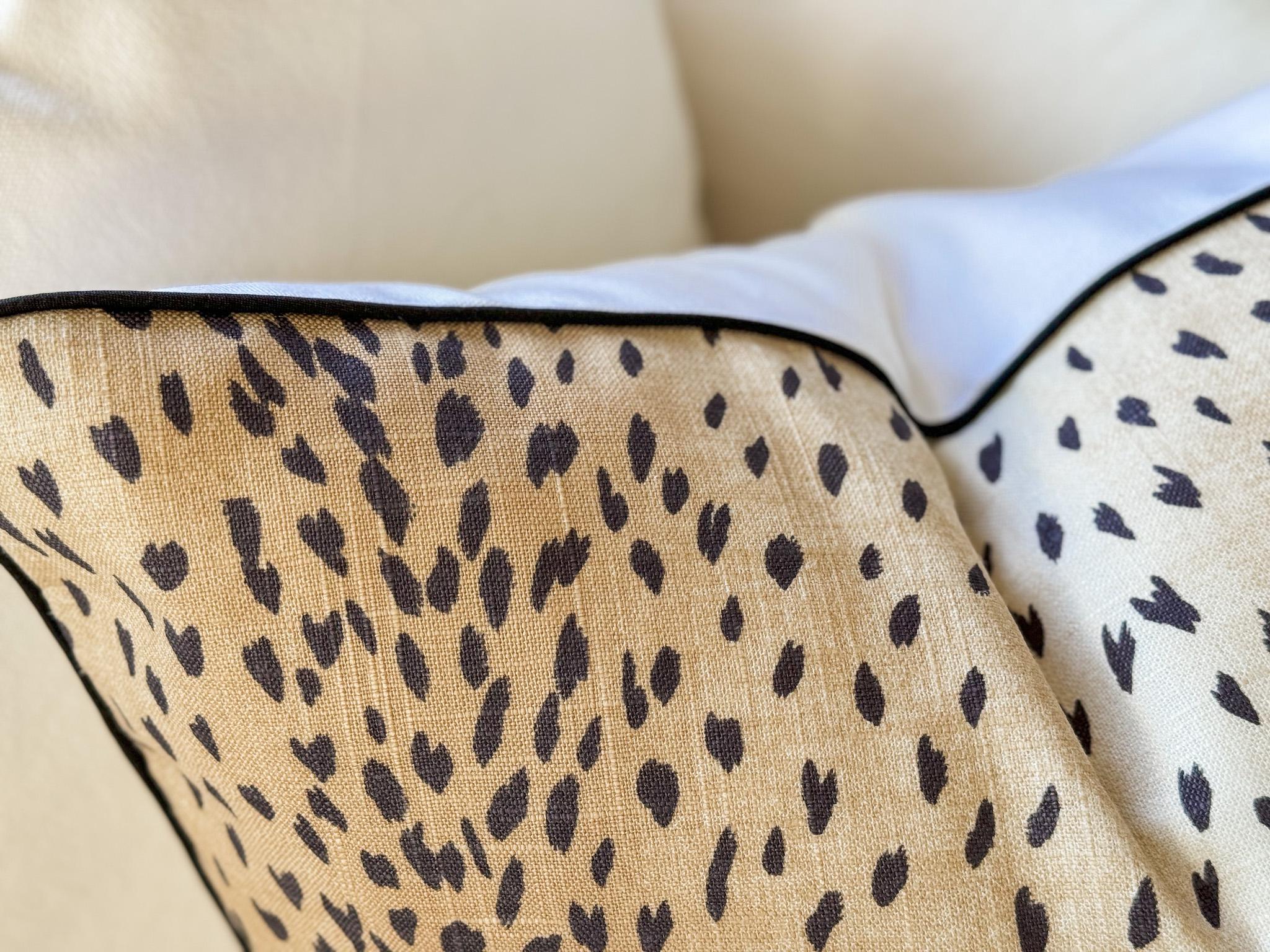 Vern Yip Antelope Black Fawn Pillow Cover - Chinoiserie Decor