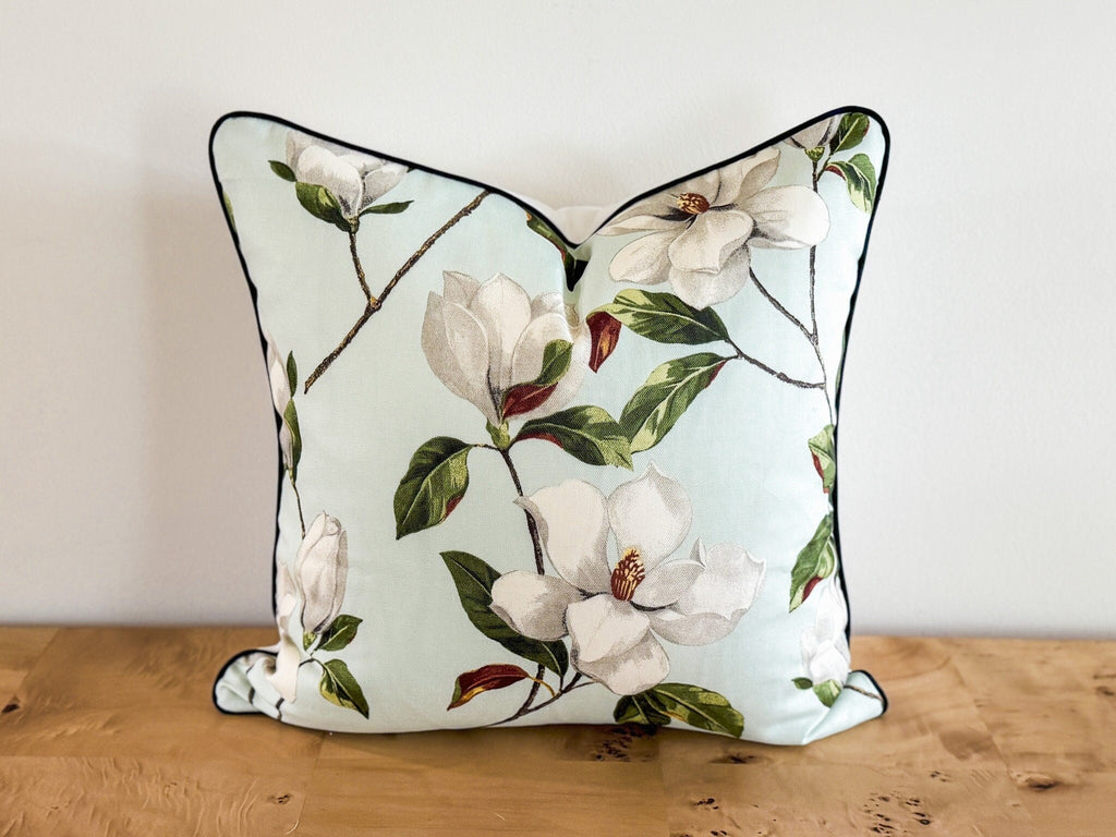 Covington Magnolia Floral Pillow Cover - Farmhouse Decor