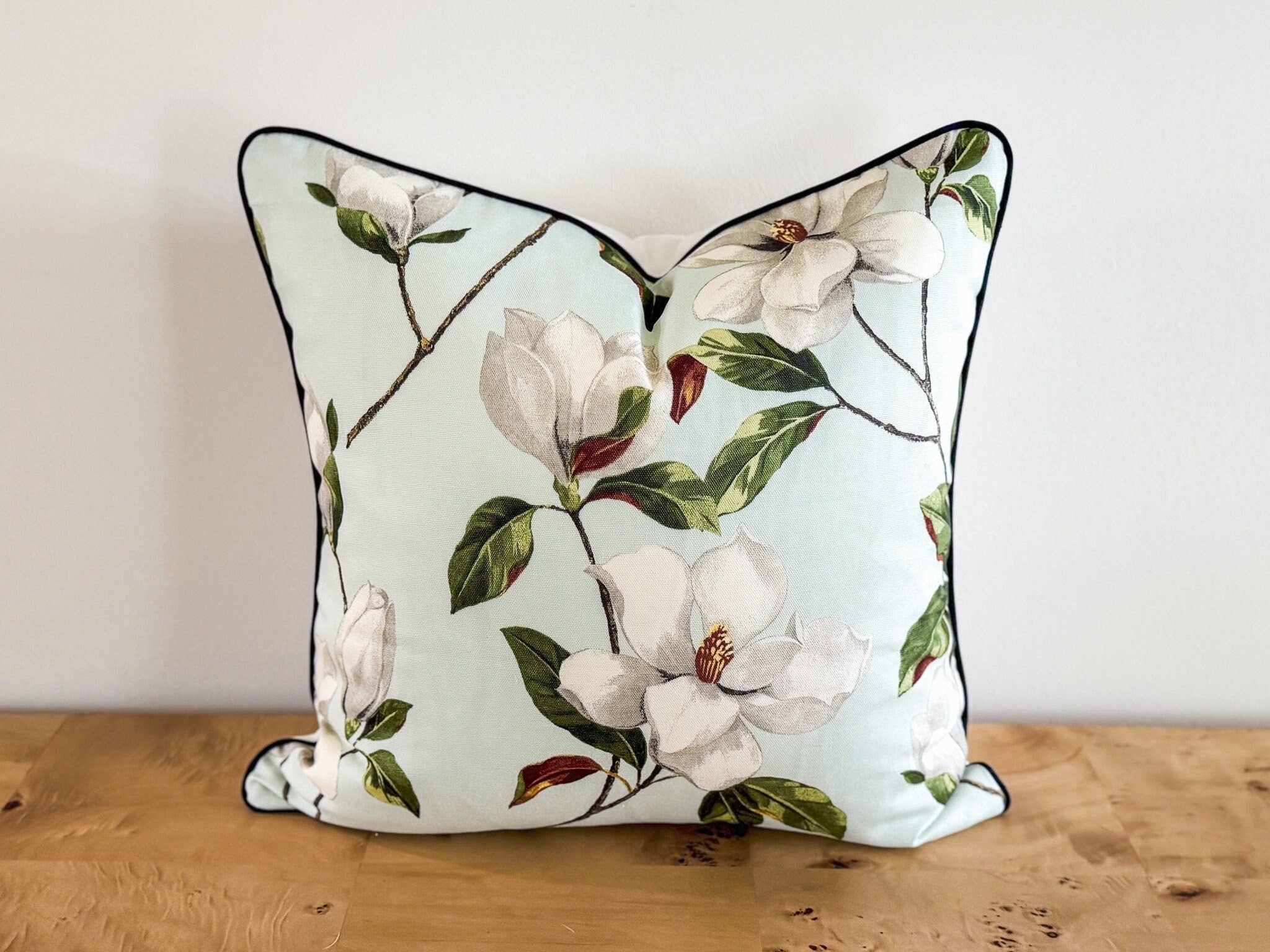 Covington Magnolia Floral Pillow Cover - Farmhouse Decor