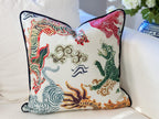 Hamilton Himalaya Natural Tigers & Dragons Pillow Cover - Chinoiserie Decor