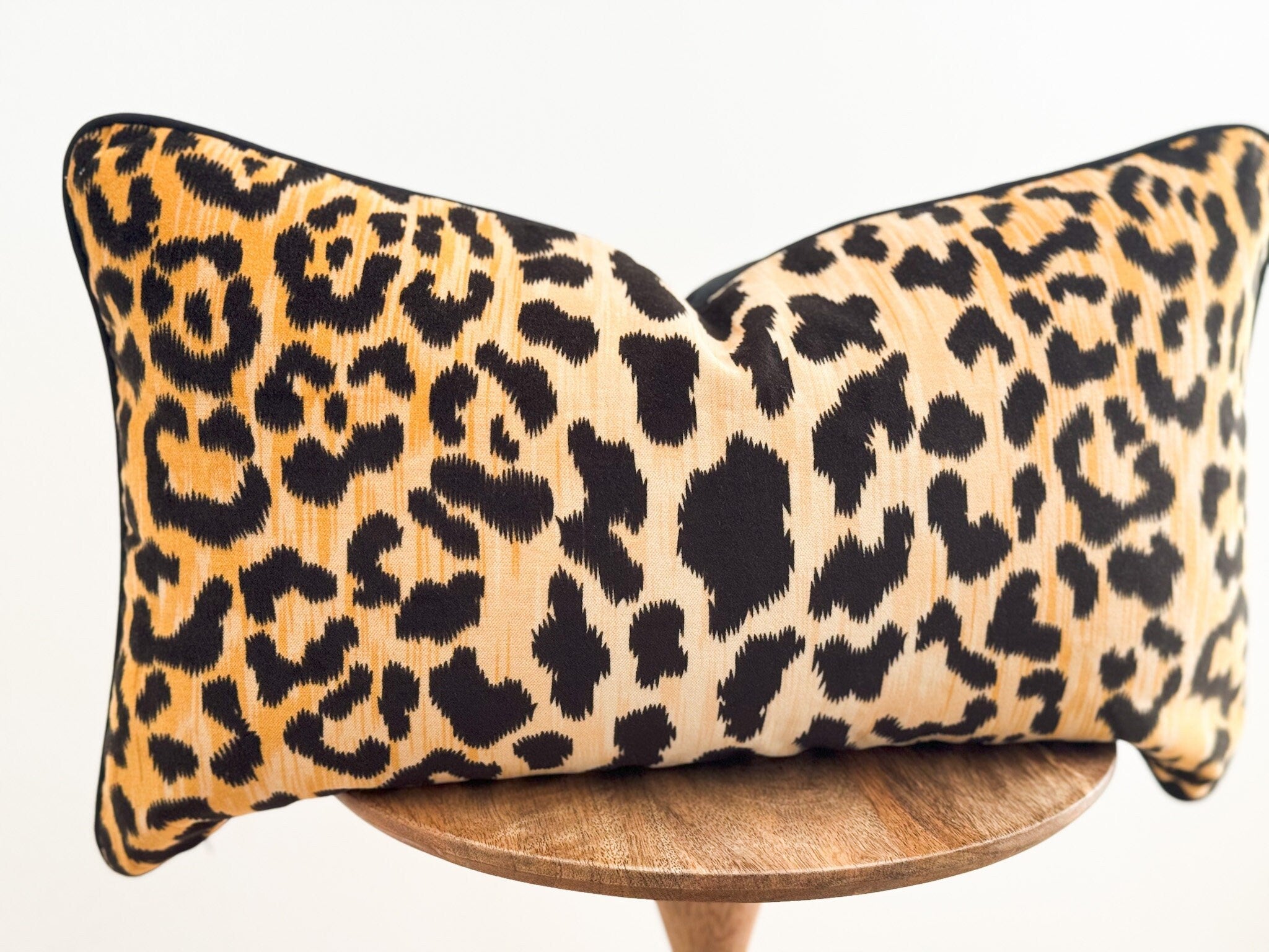 Ballard Velvet Cheetah Animal Print Pillow Cover - Grandmillennial Decor