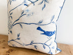 Vern Yip Natural Blue Floral Pillow Cover - Chinoiserie Decor