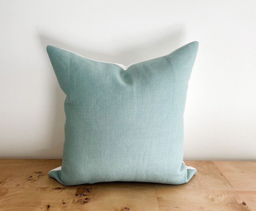 Ocean Sage Linen Pillow Cover - 12x22 Light Green Throw Pillow