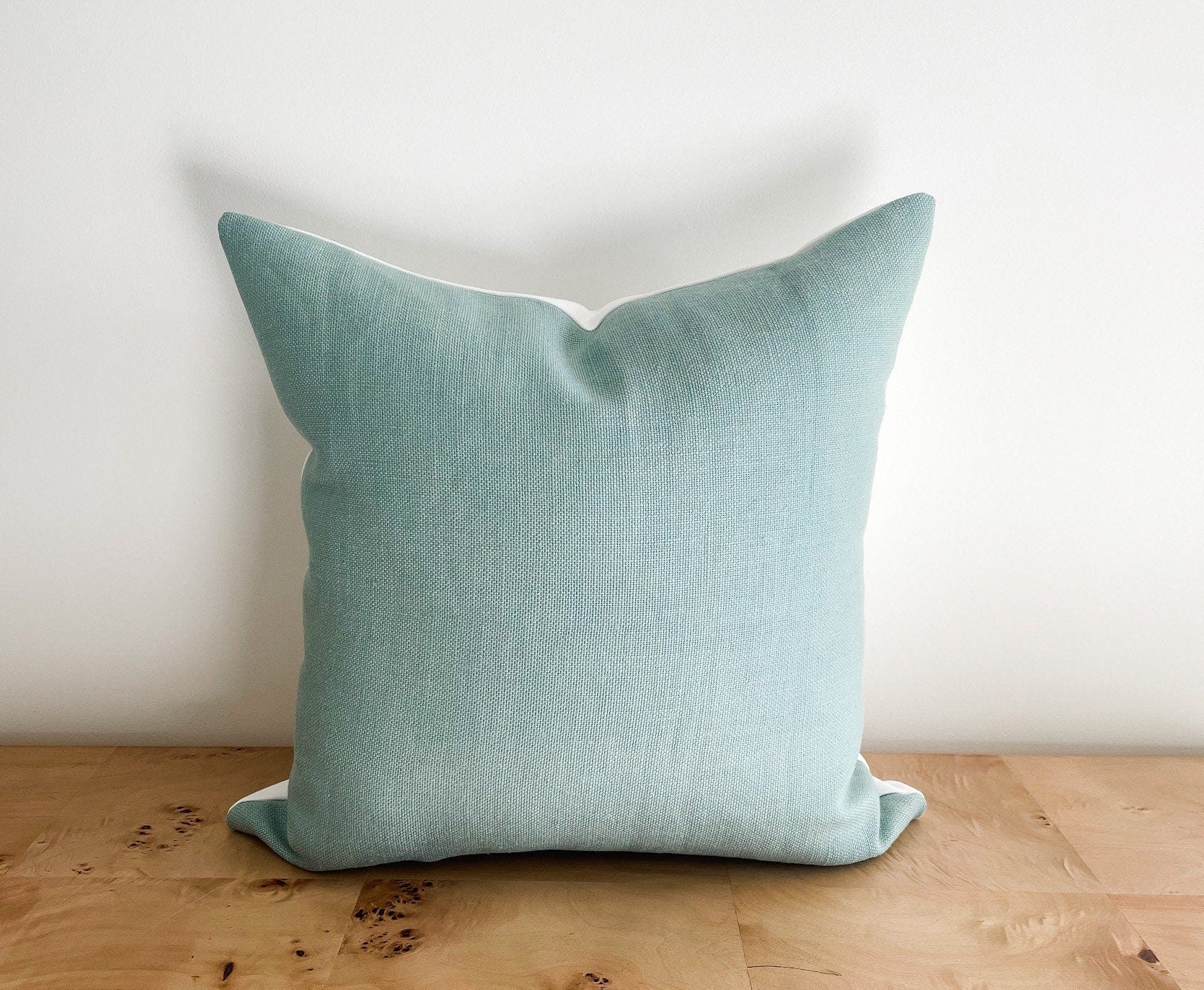 Ocean Sage Linen Pillow Cover - 12x22 Light Green Throw Pillow