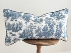 Navy Toile De Jouy Pillow Cover - Farmhouse Decor