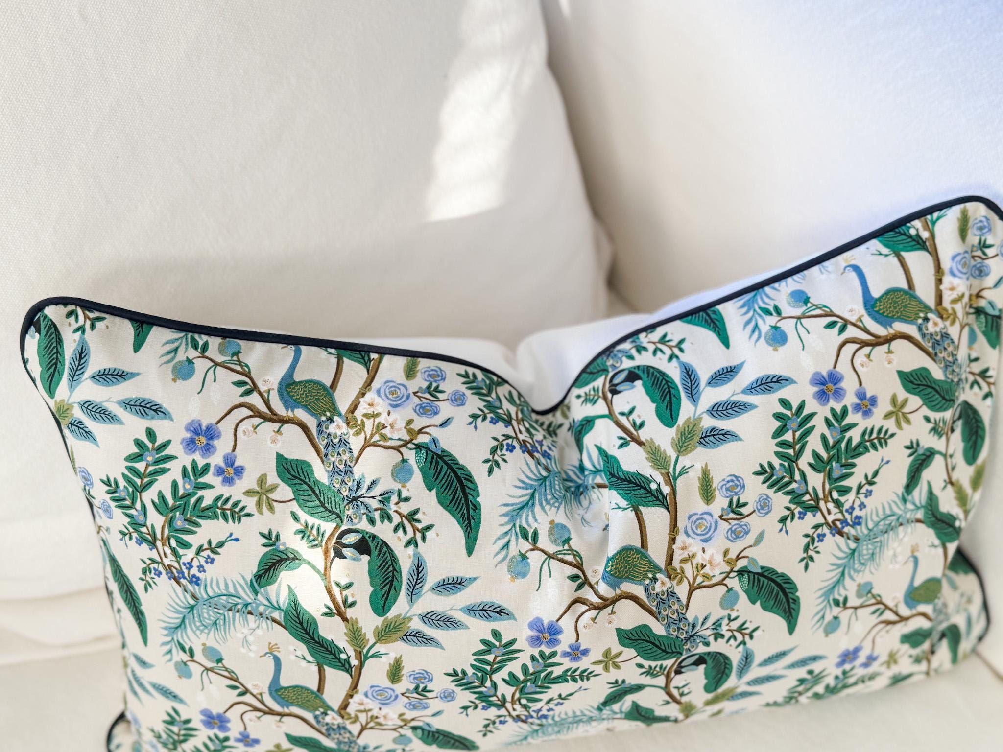 Rifle Paper Co. Vintage Garden Floral Animal Print Pillow Cover - Grandmillennial Decor