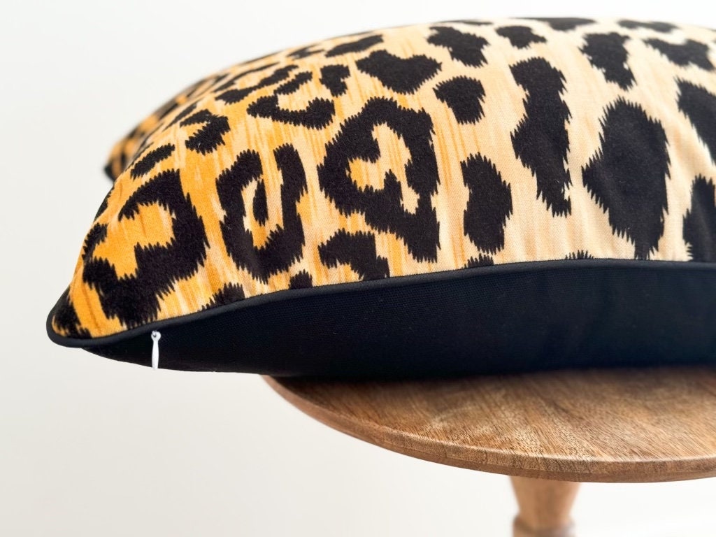 Ballard Velvet Cheetah Animal Print Pillow Cover - Grandmillennial Decor