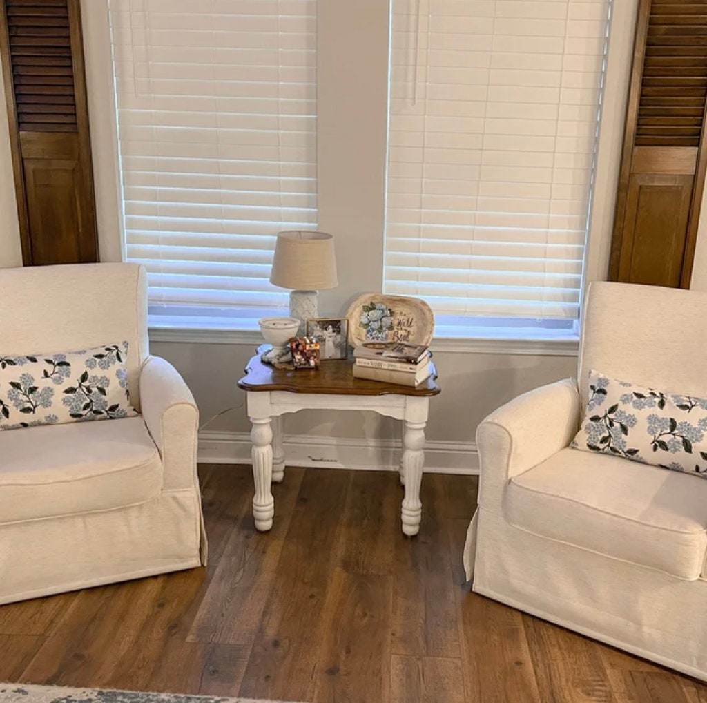 Rifle Paper Co. Hydrangea Floral Pillow Cover in White - Grandmillennial Decor