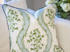Danika Herrick Strawberry Stripe Floral Pillow Cover - Grandmillennial Decor