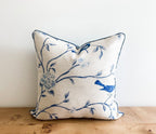 Vern Yip Natural Blue Floral Pillow Cover - Chinoiserie Decor
