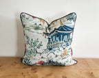 Teahouse Slate Pillow Cover - Chinoiserie Decor