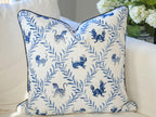 Danika Herrick Little Blue Beasties Pillow Cover - Chinoiserie Grandmillennial Decor