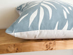 Serena and Lily Indoor Outdoor Blue Palm Pillow Cover - Coastal Grandmillennial Decor