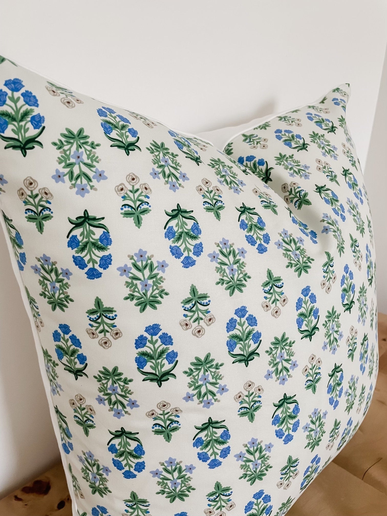 Rifle Paper Co. Camont Mughal Rose Floral Pillow Cover - Modern Farmhouse Decor