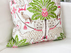 Preppy Jaguar Tropical Indoor Outdoor Pillow Cover - Coastal Chinoiserie Decor