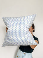 Rifle Paper Co. Blue Mini Block Print Pillow Cover - Farmhouse Decor