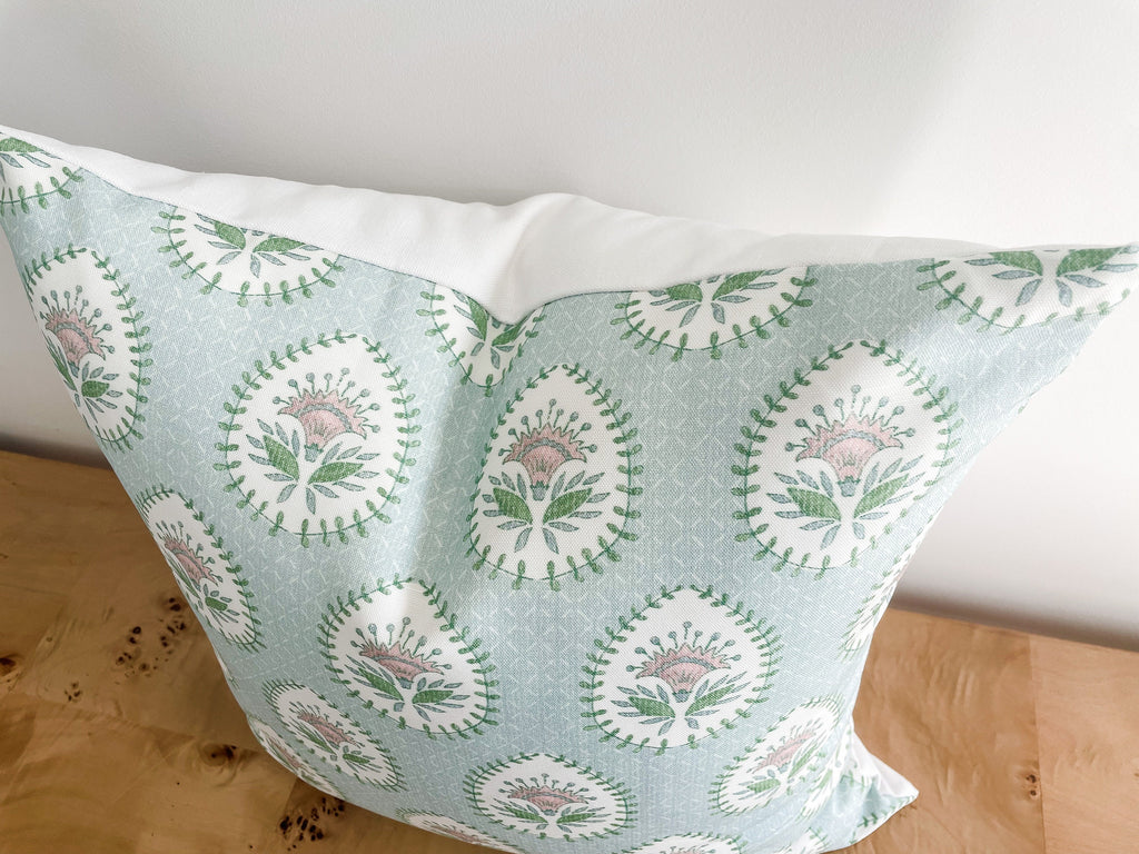 Danika Herrick Daphne Floral Block Print Pillow Cover - Grandmillenial Decor