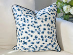 Ballard Mira Blue Leopard Print Pillow Cover