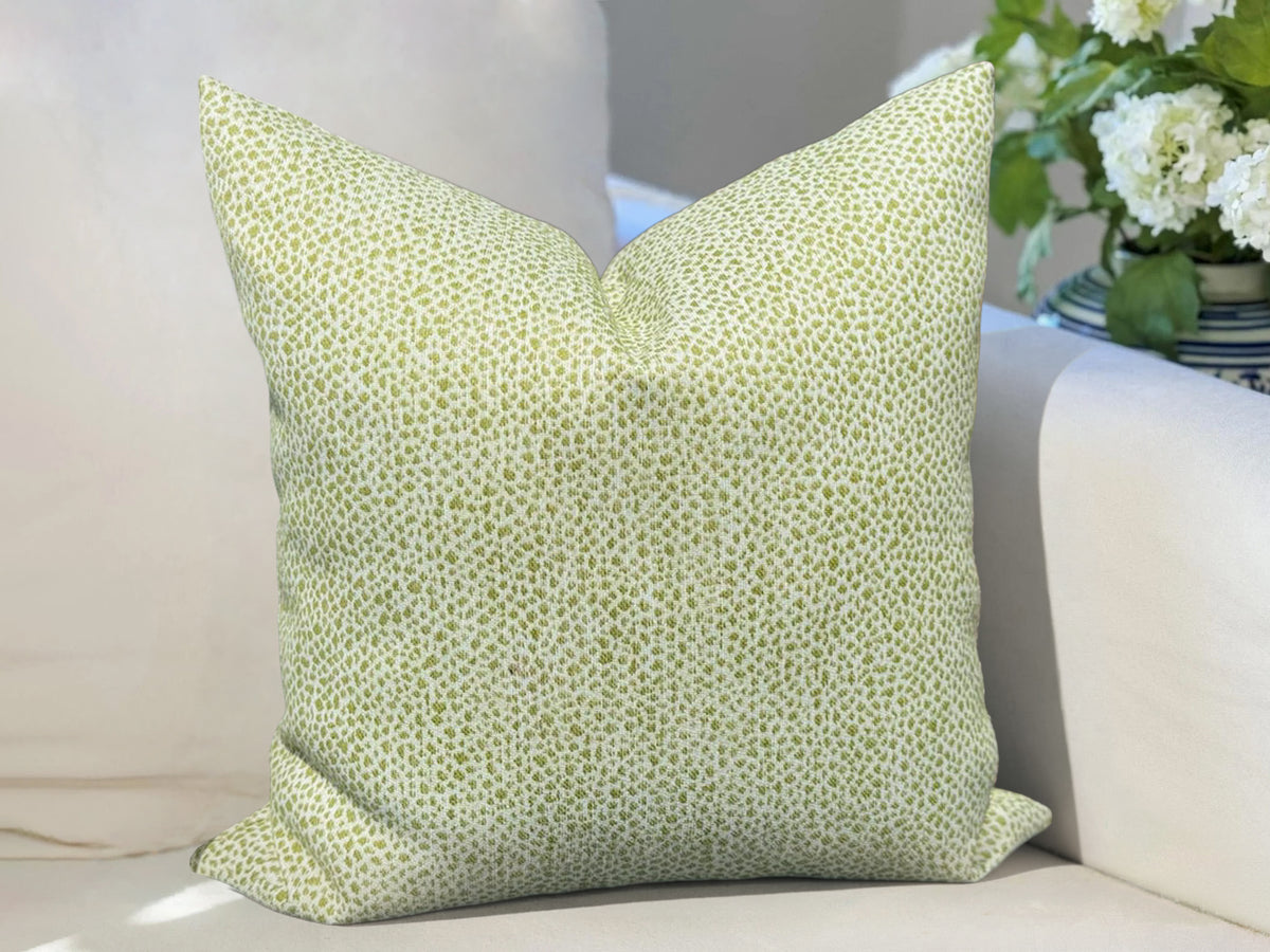 Ballard Tully Pear Indoor Outdoor Animal Print Dot Pillow Cover