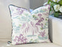 Blue & Purple Watercolor Toile Pillow Cove