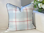 Danika Herrick Blue & Red Plaid Pillow Cover
