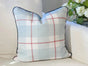 Danika Herrick Blue & Red Plaid Pillow Cover
