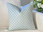 Danika Herrick Blue Tiny Palms Block Print Pillow Cover