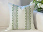Danika Herrick Clarabelle Green Lattice Stripe Pillow Cover