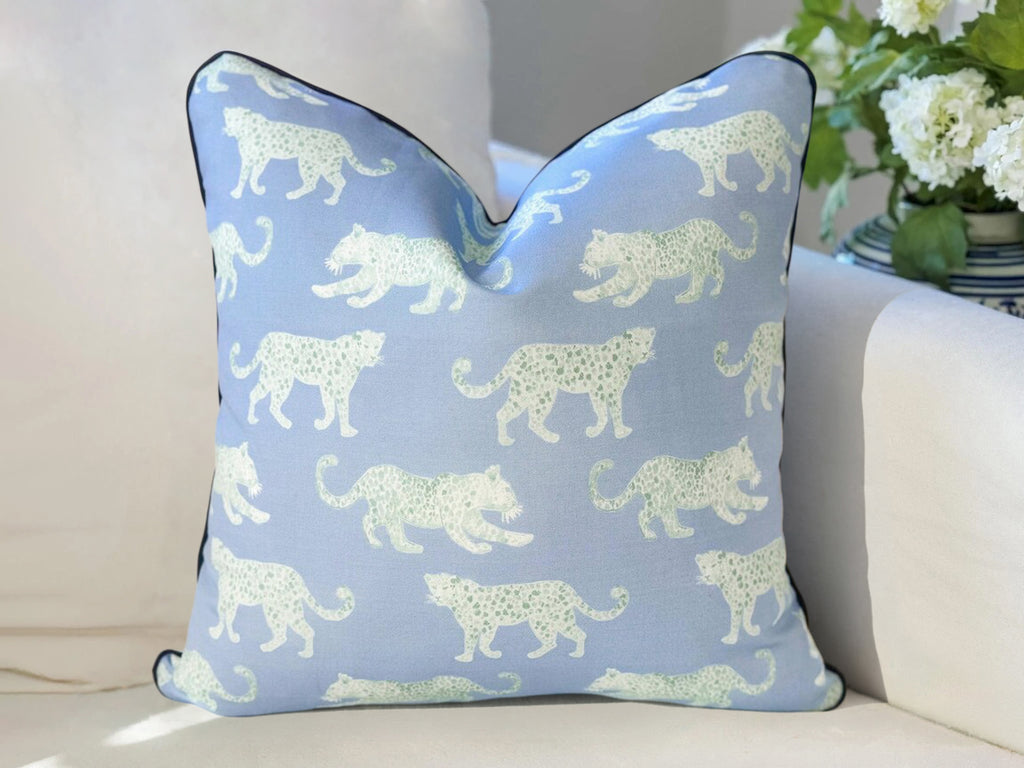 Danika Herrick Green Jaguar Animal Print Pillow Cover