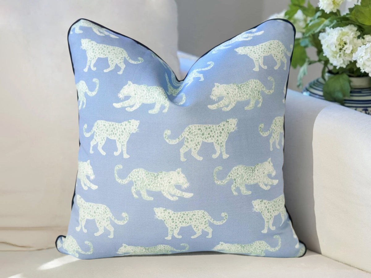 Danika Herrick Green Jaguar Animal Print Pillow Cover