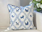 Danika Herrick Little Blue Beasties Pillow Cover - Chinoiserie Grandmillennial Decor