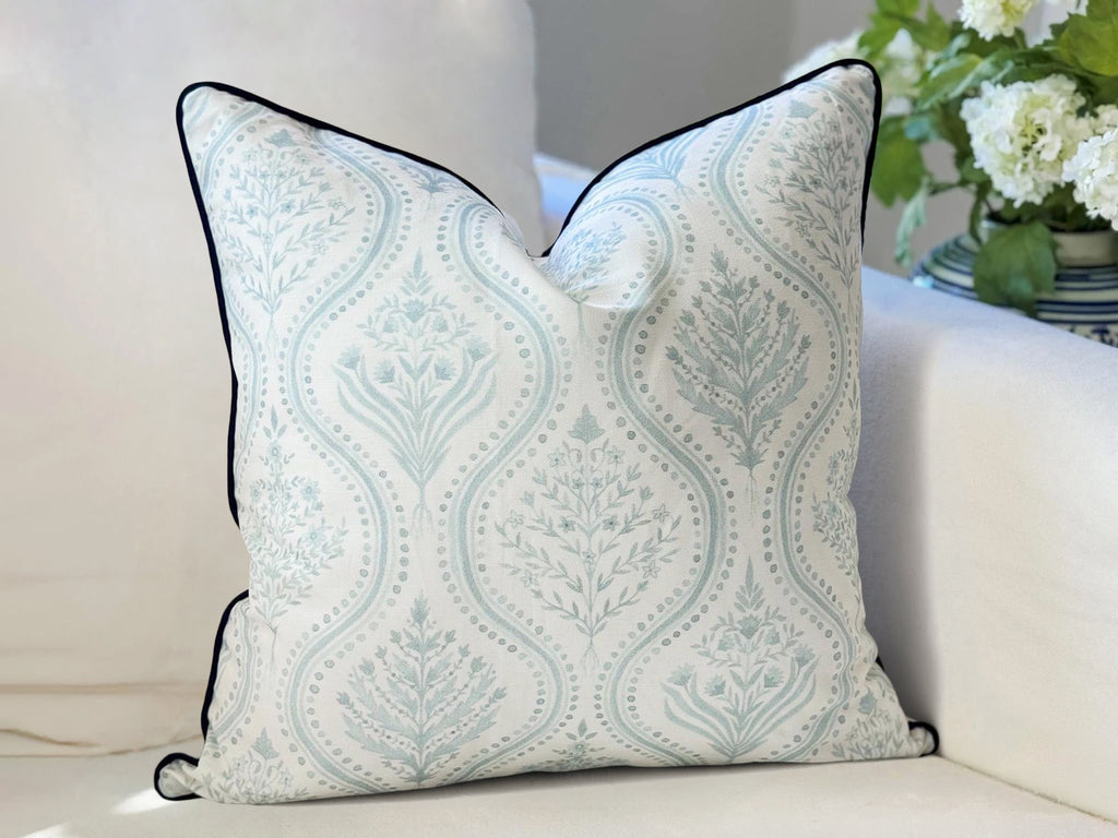Danika Herrick Monticello Floral Block Print Pillow Cover