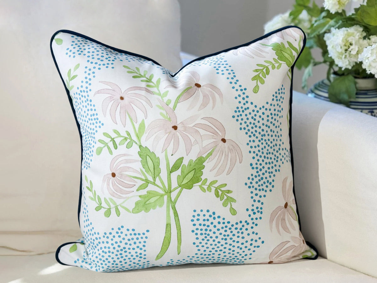 Danika Herrick Pearl's Bouquet Floral Pillow Cover