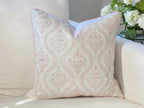 Danika Herrick Pink Monticello Floral Block Print Pillow Cover