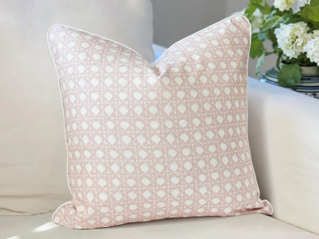 Danika Herrick Sally Pink Cane Pillow Cover